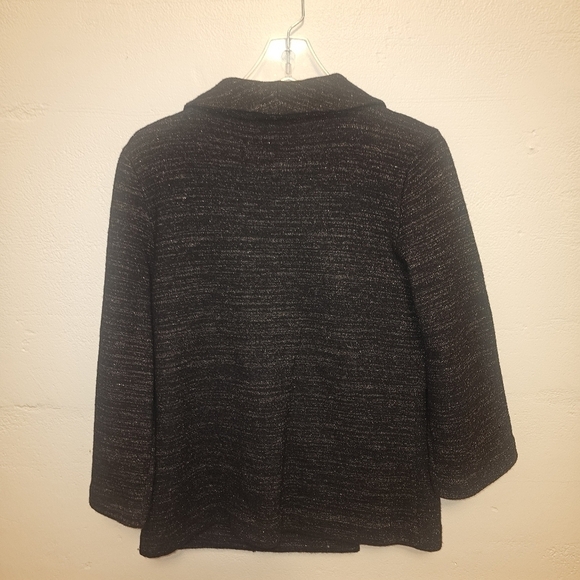 Anne Klein Wool Metalic Thread Blazer - Picture 4 of 9